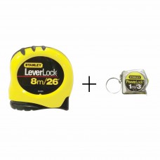 Stanley Leverlock® Tape Rule 8M/26' (Free Stanley Powerlock® 3' Key Chain Tape) Stanley Leverlock® Tape Rule 8M/26' (Free Stanley Powerlock® 3' Key Chain Tape)
